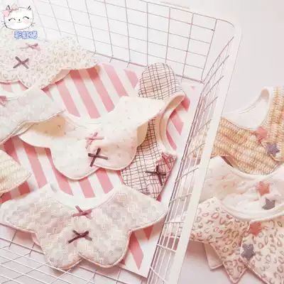 New autumn and winter thick baby bib baby 360 cotton waterproof saliva towel flower bow Princess