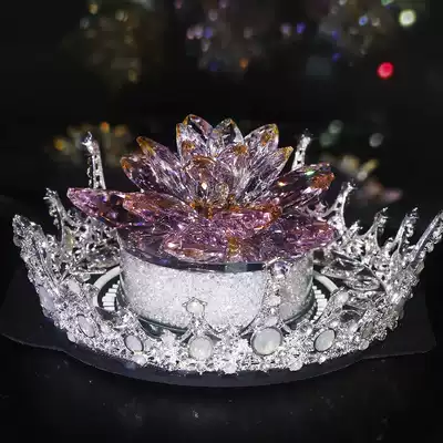 Crystal Lotus Diamond car ornaments creative interior decorations ornaments to recruit money to protect evil holiday gifts
