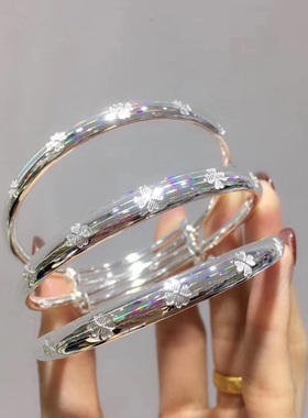 七彩幸运圆肚平面伸缩亲子款手镯